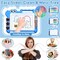 Magnetic Drawing Board Toddler Toys Gift for 2 3 Year Old Girls Boys, Sketch Writing Doodle Pad Age 2-4 Travel Games, Educational Learning Kids Toys for Toddlers Birthday (Blue)